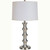 Contemporary Silver Table Lamp With White Shade (468489)