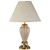 Gold And Ivory Table Lamp With Pleated White Shade (468527)