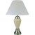 Silver And Ivory Table Lamp With White Shade (468531)