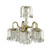 Two Tier Crystal And Brass Hanging Chandelier Light (468885)