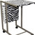 Modern Zebra Print Metal Laptop Cart And Desk (469106)