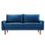 Blue Contemporary Velvet Sofa With Side Pockets (473443)