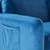Blue Contemporary Velvet Sofa With Side Pockets (473443)