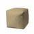 17" Cool Khaki Tan Solid Color Indoor Outdoor Pouf Ottoman (474133)