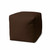 17" Cool Dark Chocolate Brown Solid Color Indoor Outdoor Pouf Ottoman (474186)