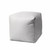 17" Cool Crisp White Solid Color Indoor Outdoor Pouf Cover (474965)