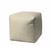 17" Cool Neutral Ivory Solid Color Indoor Outdoor Pouf Cover (474966)