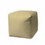 17" Cool Creamy Yellow Beige Solid Color Indoor Outdoor Pouf Cover (474968)