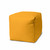17" Cool Golden Yellow Solid Color Indoor Outdoor Pouf Cover (474971)