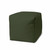 17" Cool Dark Khaki Green Solid Color Indoor Outdoor Pouf Cover (474978)