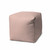 17" Cool Pale Pink Blush Solid Color Indoor Outdoor Pouf Cover (474996)