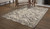 8' X 11' Gray Beige Distressed Diamond Area Rug (475582)