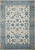 8' X 11' Blue Ivory Distressed Oriental Area Rug (475592)