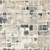 5' X 8' Beige Blue Abstract Tiles Distressed Area Rug (475596)