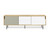Dann Sideboard 201 w/ Steel Legs - Oak / Pure White & Matte Grey, Lacquered Black Steel 9500.401701
