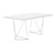 Multi 63" Table Top w/ Trestles - Pure White / Chrome 9500.61123