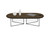 Oval Coffee Table - Walnut and Black Steel 9500.629709