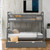 Gray Twin Over Full Size Bunk Bed With Trundle (403910)