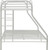 White Twin Xl Over Queen Size Metal Bunk Bed (403917)