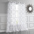 84" Silver Trellis Pattern Embroidered Window Curtain Panel (473337)