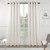 84" Ivory Linework Textured Window Curtain Panel (473340)
