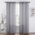 Set Of Two 96" Gray Shimmery Window Curtain Panels (473357)