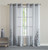 Set Of Two 84" Silver Velvet Applique Window Panels (473397)