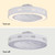 White Modern Flush Led Ceiling Fan And Light (475188)
