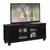 19" X 58" X 26" Black Wood Glass Veneer (Melamine) Tv Stand (347478)