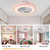 Compact Pink Led Ceiling Fan And Light (475197)