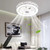 Modern Ceiling Fan And Light With Flower Details (475561)