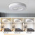 Classy Ceiling Fan And Round Led Lamp (475621)