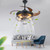Industrial Caged Ceiling Lamp And Retractable Fan (475624)