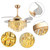 Luxurious Gold Crystal Chandelier Ceiling Fan (475660)