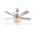 Elegant Silver Crystal Chandelier Ceiling Fan (475686)