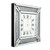 Diamond And Silver Mirrored Square Wall Clock (475959)