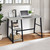 Modern Geo Dark Grey Home Office Table With Storage Shelves (475986)