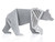 Aluminum Small 3" Bear Origami Geometric Sculpture (476424)