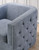 Chambray Blue Swivel Barrel Accent Chair (400978)