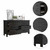 58" Black Six Drawer Double Dresser (403750)
