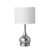 19" Contemporary Silver Metal Table Lamp (468454)