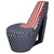 Red White And Blue Patriotic Print 2 High Heel Shoe Storage Chair (470311)