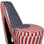 Red White And Blue Patriotic Print 5 High Heel Shoe Storage Chair (470314)