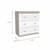 33" Light Gray And White Three Drawer Dresser (472118)