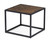 Modern Rustic Brown And Black Chevron Wood And Metal End Table (473157)