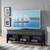 Modern Distressed Gray And Black Tv Stand (473271)