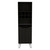 Black Tall Bar Cabinet With Two Door Panels And Top Wine Glass Rack (473306)