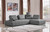 Contempo Gray Fabric Modular Two Piece Sectional Sofa (473566)