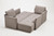 Mod Light Gray Fabric Modular Sectional Sofa Bed (473568)