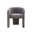 28" Contemporary Dark Gray Velvet Three Legged Chair (473837)
